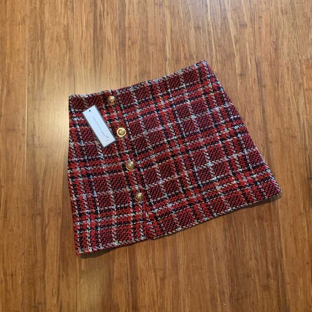 Goodnight Macaroon Plaid Skirt